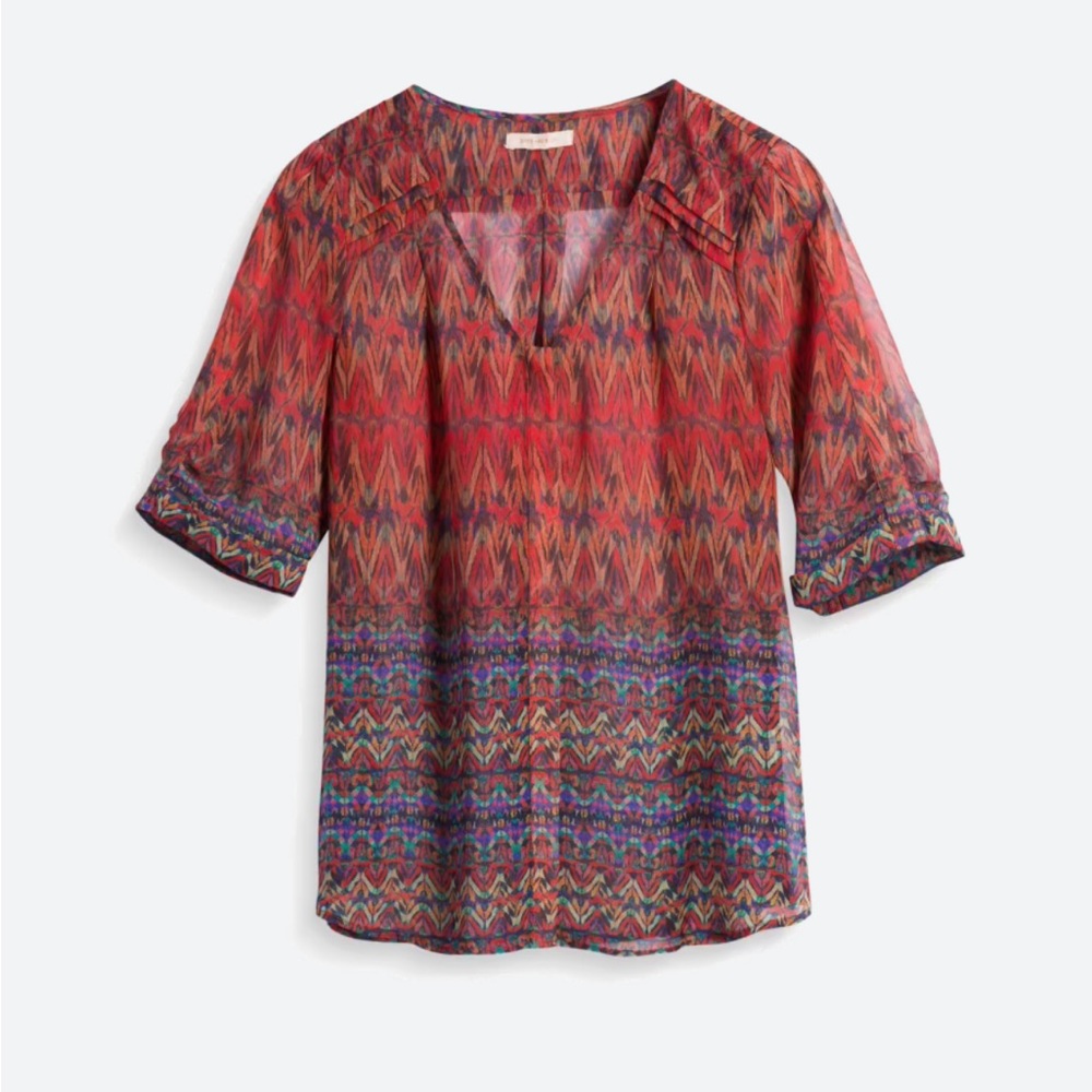 SKIES ARE BLUE-Mayven V-Neck Blouse. Size small